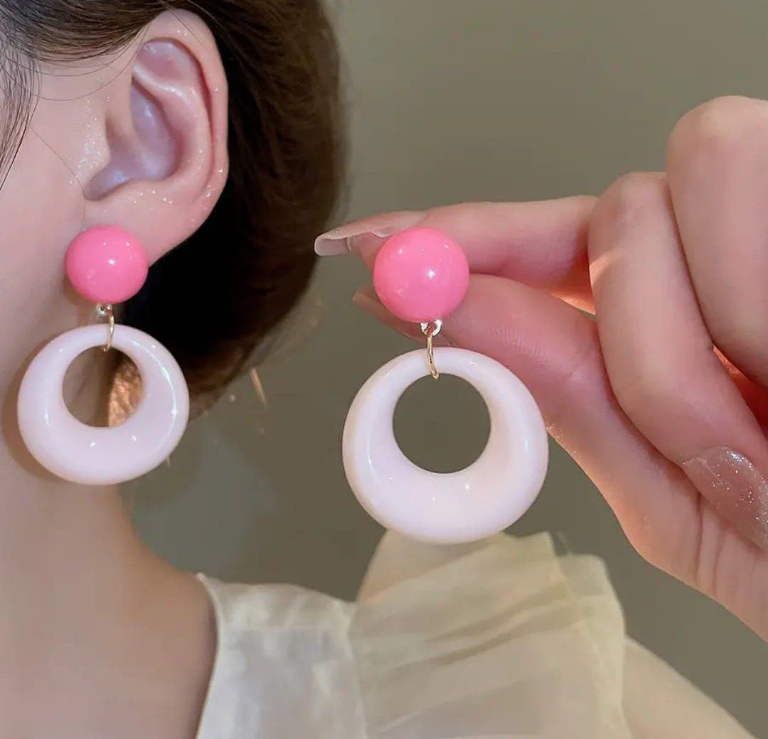 Korean Cute Donut Dangle Earrings