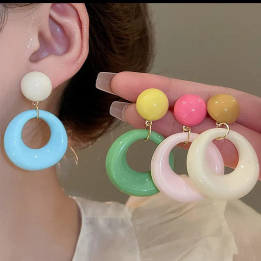Korean Cute Donut Dangle Earrings