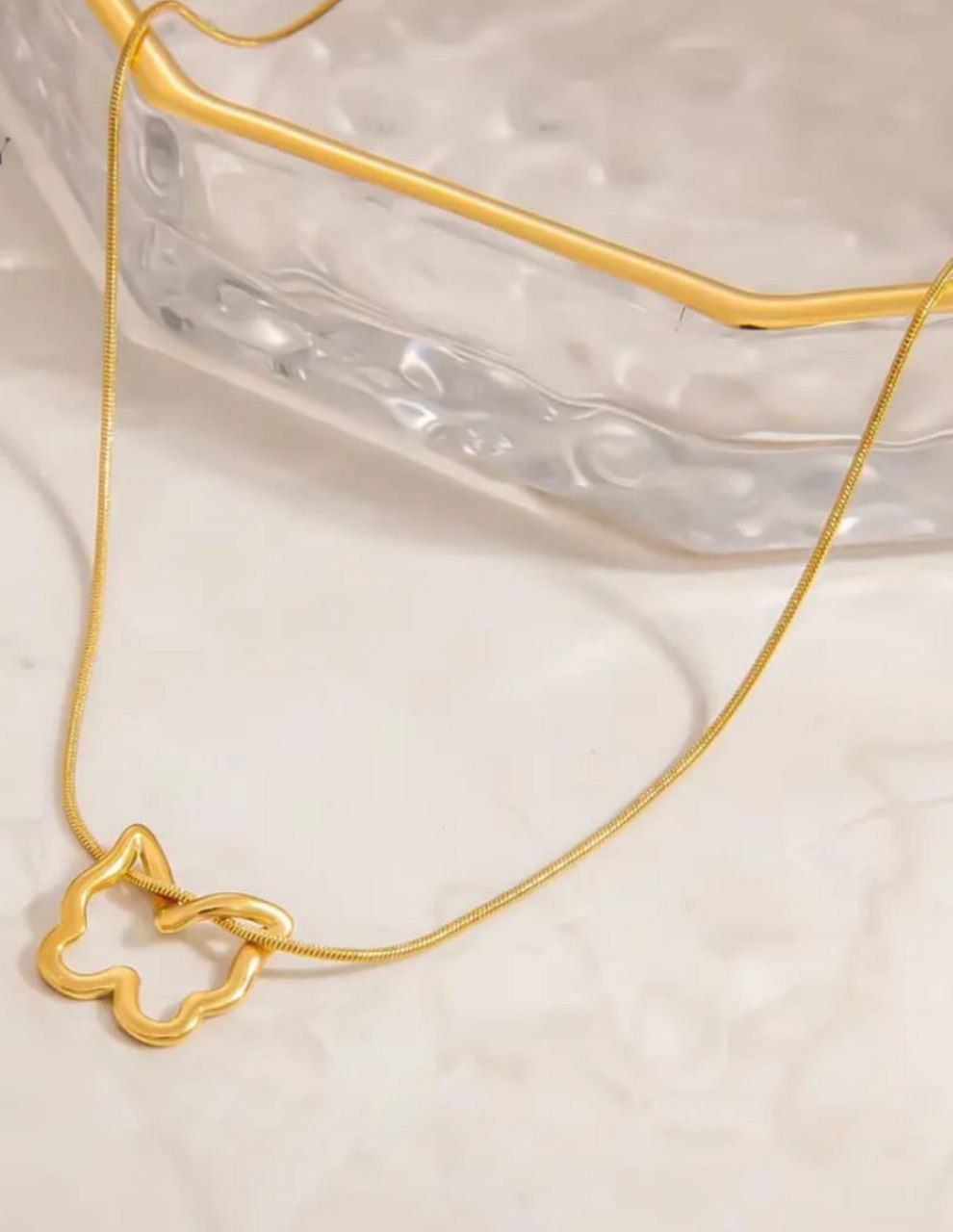 Anti-tarnish stainless steel Open Butterfly Pendant.