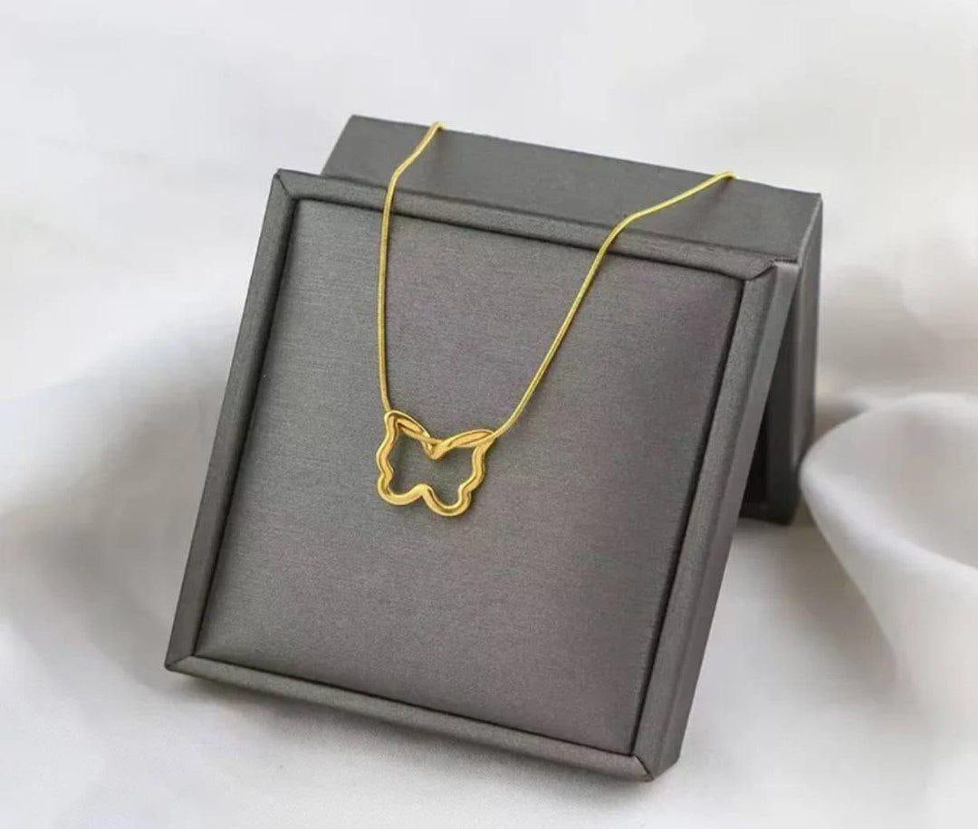 Anti-tarnish stainless steel Open Butterfly Pendant.
