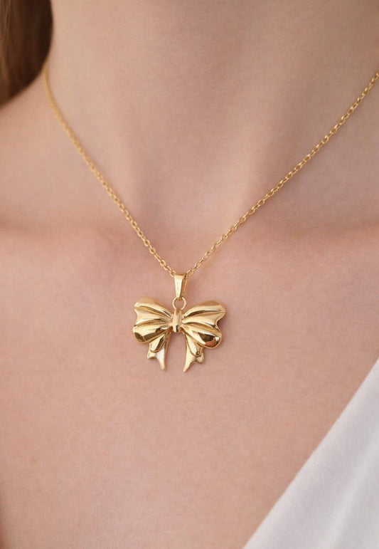 Anti-Tarnish Bow Necklace