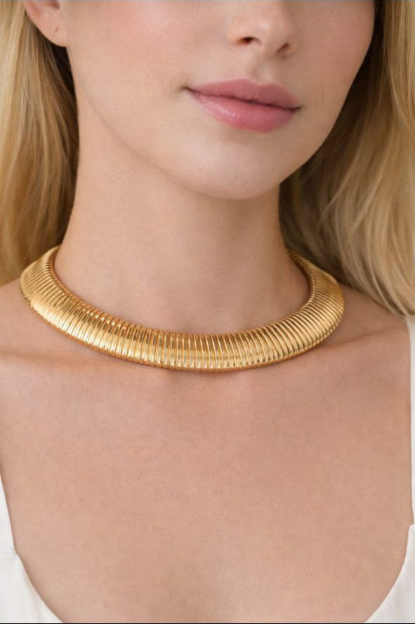 Golden Coil Choker Combo Set