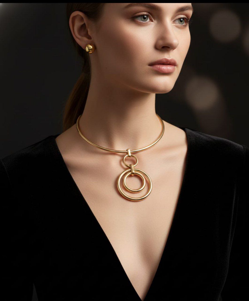 Stainless Steel Anti Tarnish Necklace Earring Combo Set