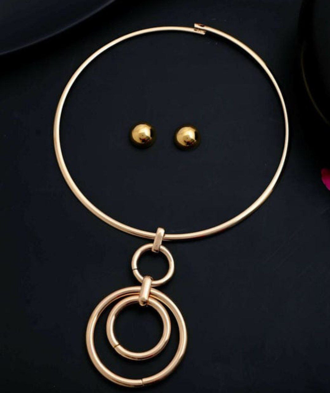 Stainless Steel Anti Tarnish Necklace Earring Combo Set