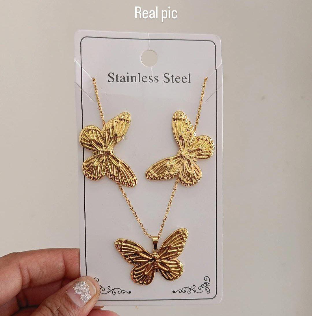 Trendy Butterfly Statement Necklace