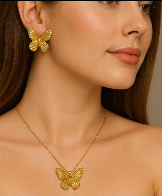 Trendy Butterfly Statement Necklace