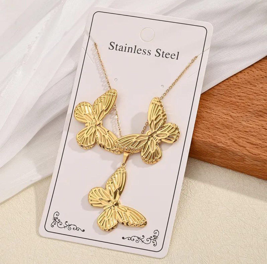 Trendy Butterfly Statement Necklace