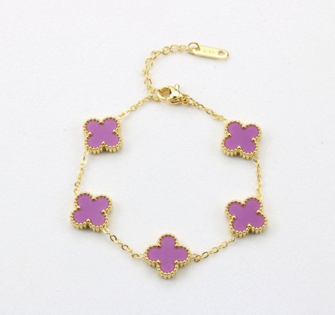 Anti-Tarnish  Clover Charm Bracelet