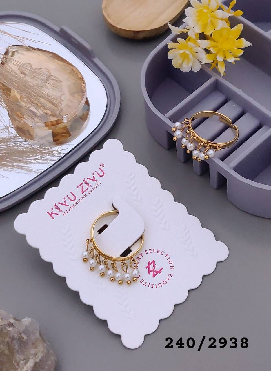 Anti-Tarnish Kiyu Ziyu Pearl Charm Ring