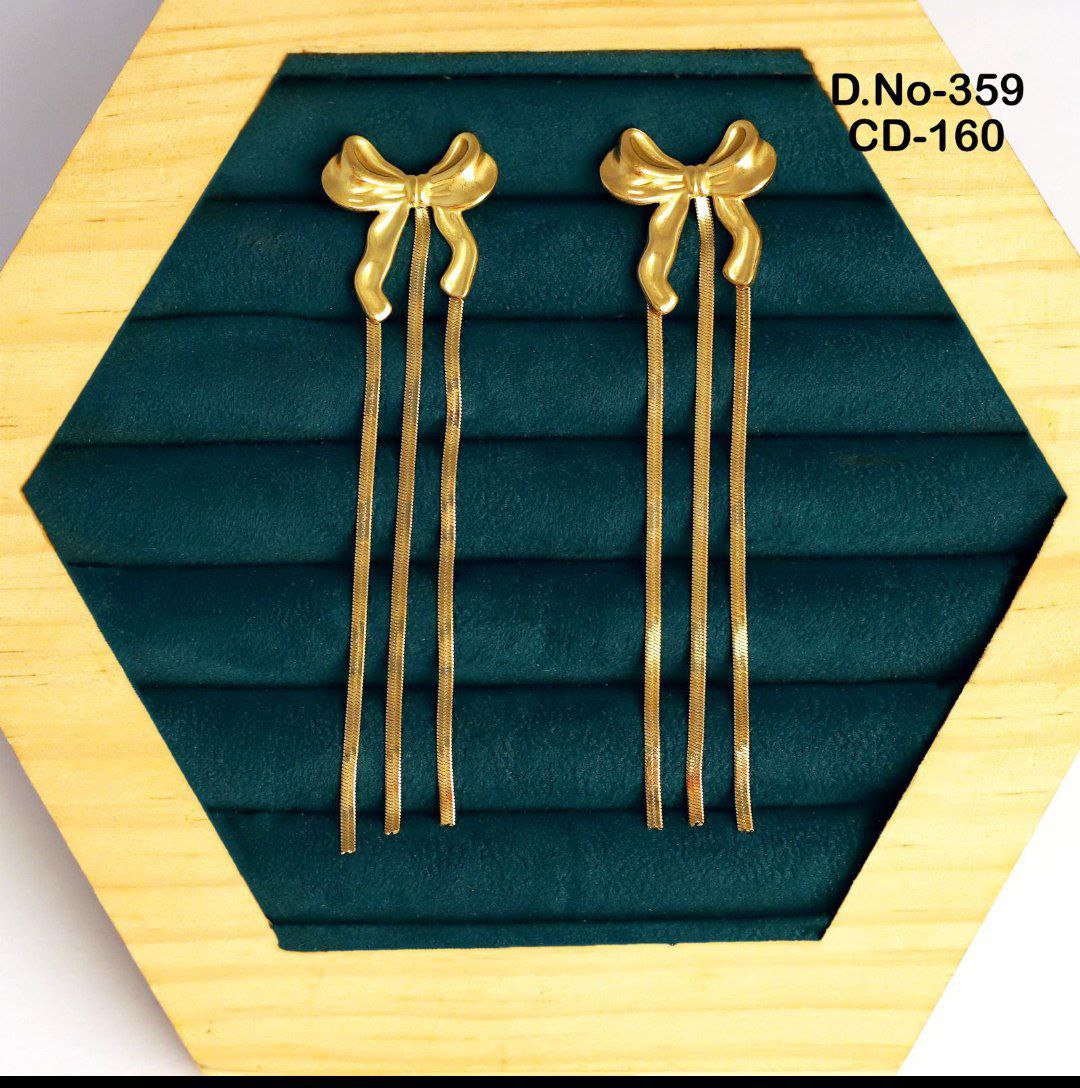 Premium Anti-Tarnish Bow Drop Earrings