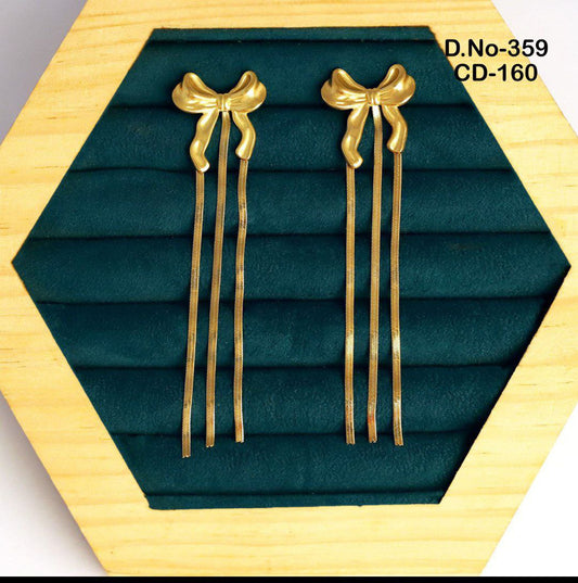 Premium Anti-Tarnish Bow Drop Earrings