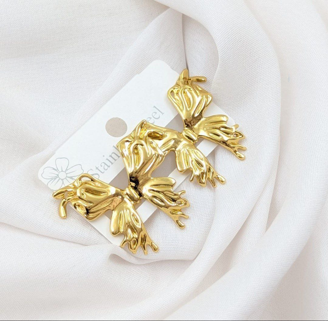 Anti-Tarnish Bow Earrings