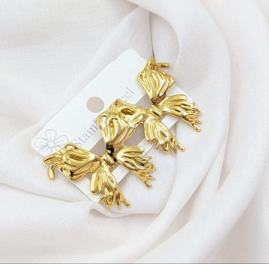 Anti-Tarnish Bow Earrings