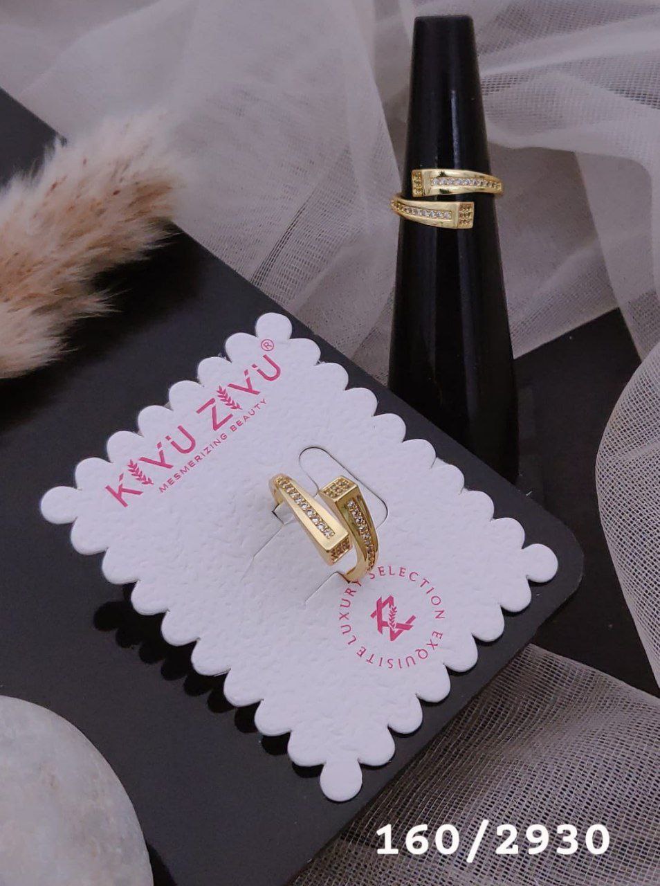 Kiyu Ziyu Adjustable Zircon Designer Ring