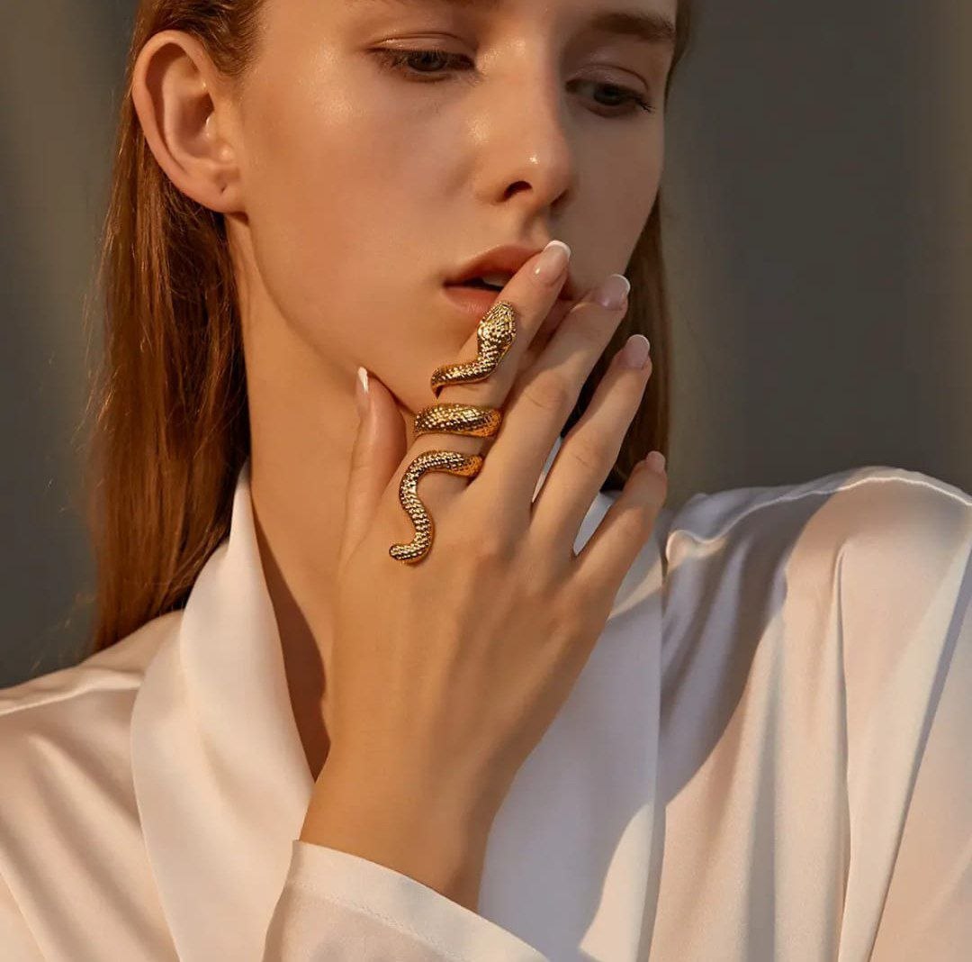 Korean Snake Wrap Statement Ring. Real pic is in last