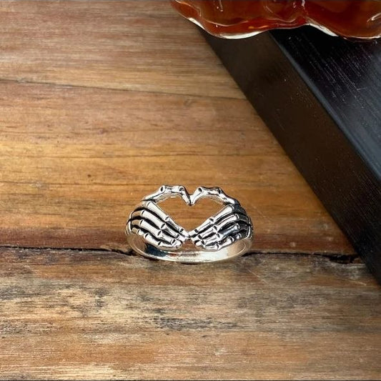 Skeleton Heart Gothic Ring