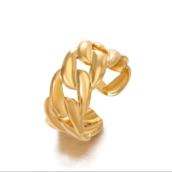 Bold Chunky Chain Statement Ring