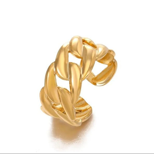 Bold Chunky Chain Statement Ring