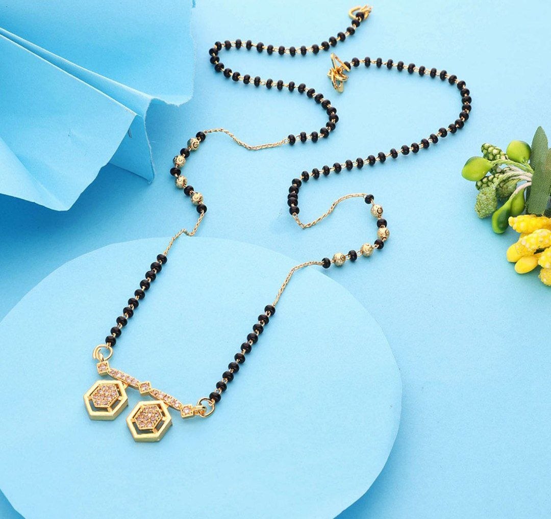Hexa Charm Dual Pendant Mangalsutra