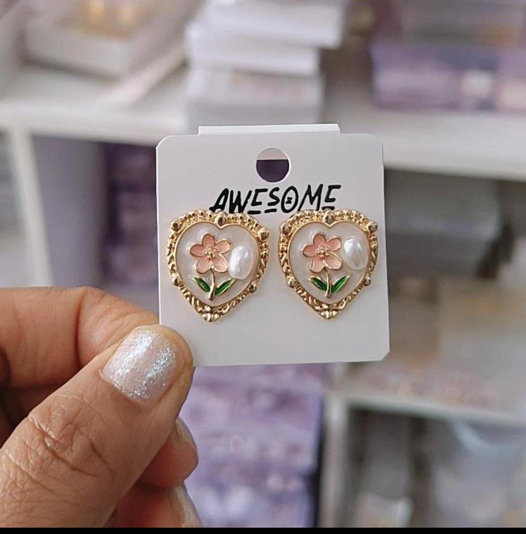 Korean Elegant Enamel Design Earring