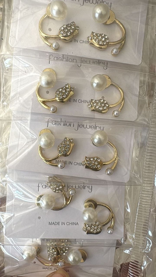 Tulip Pearl Earrings – Korean Style