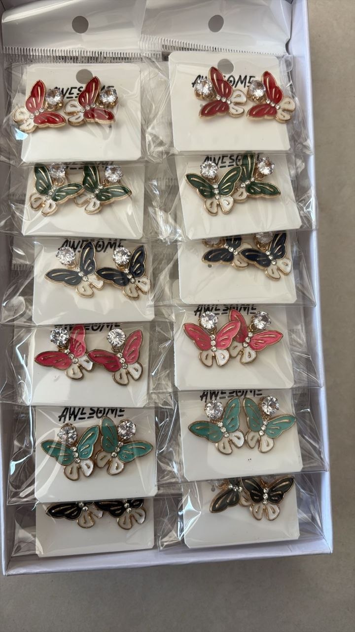 Butterfly Stud Earrings – Korean Style