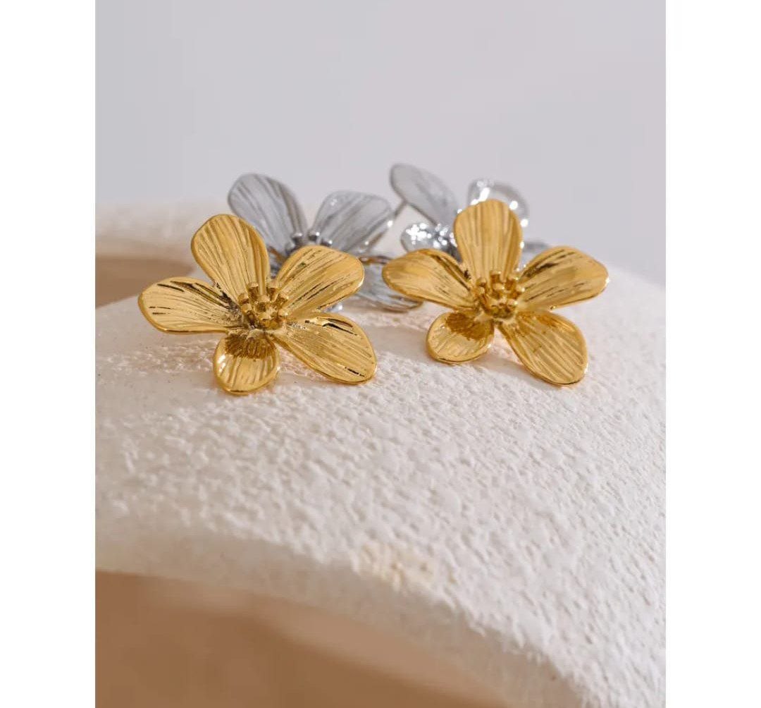 Korean Flower Stud Earring