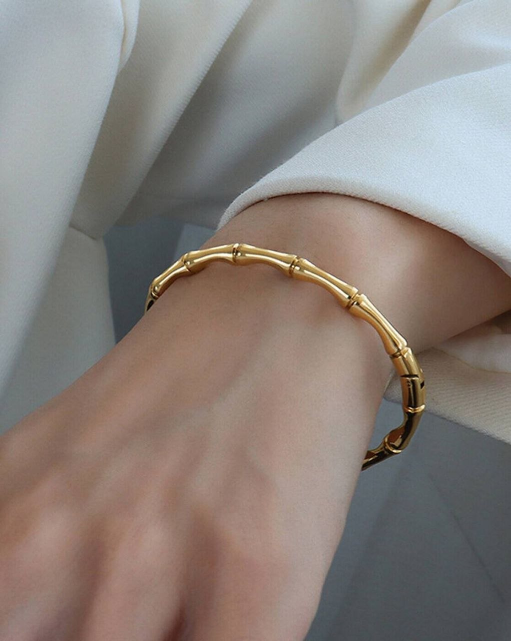 Anti Tarnish Bamboo Kada Bracelet