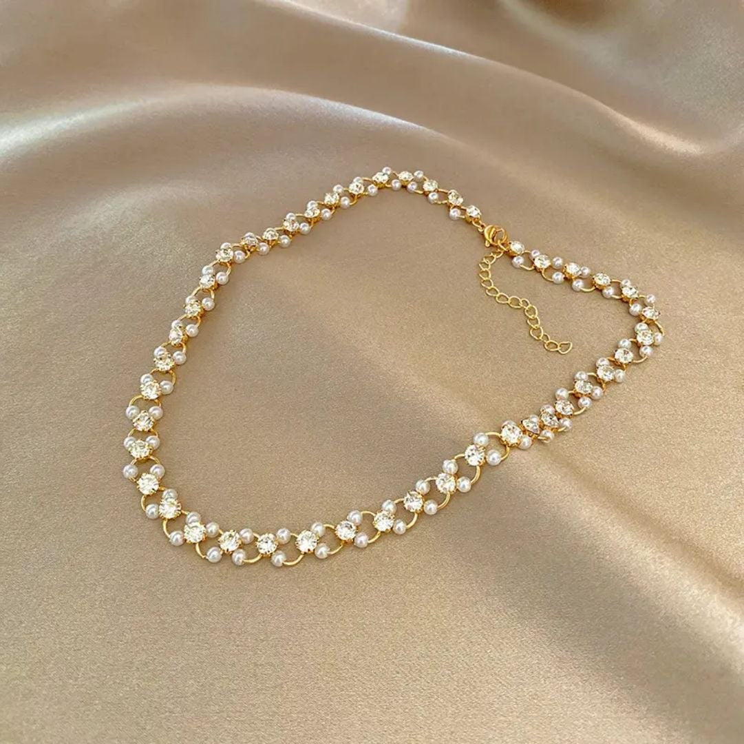 Pearl & Crystal Necklace