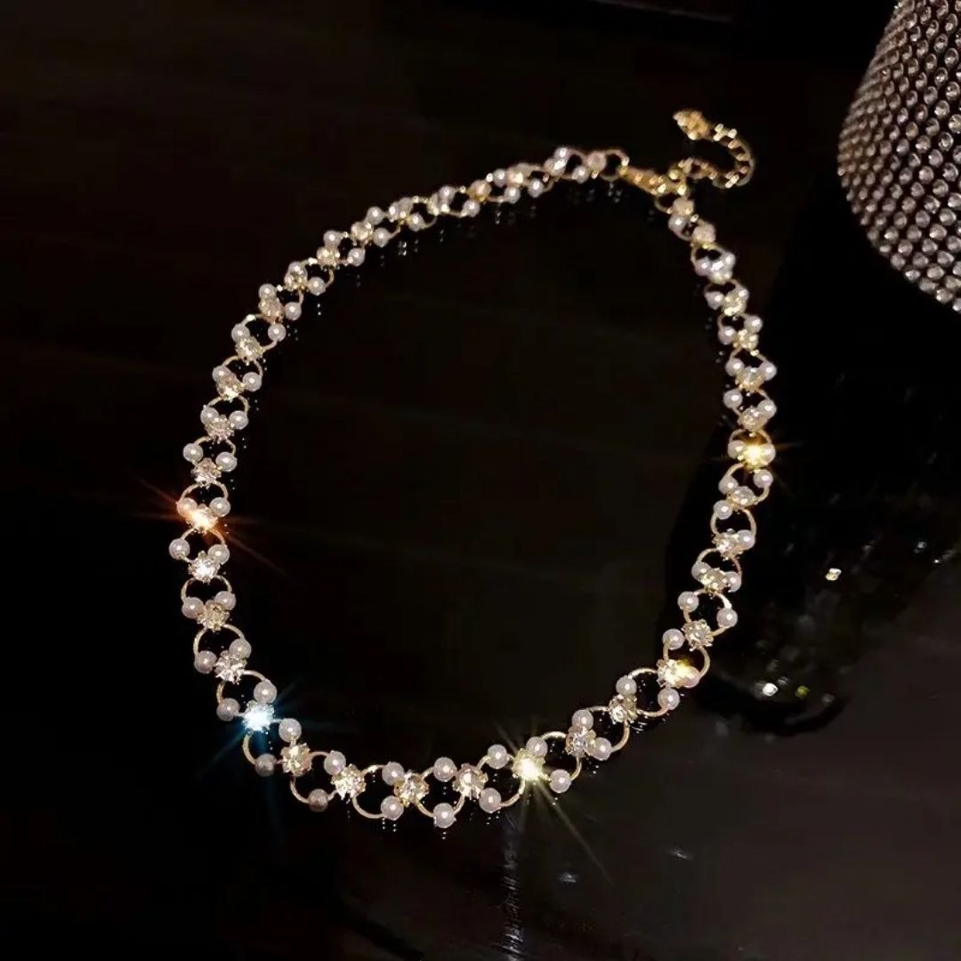 Pearl & Crystal Necklace