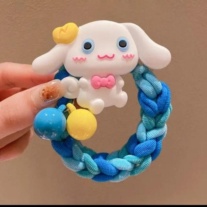 Korean Cartoon Kids Hair Rubber Band Combo (Pack of 12)