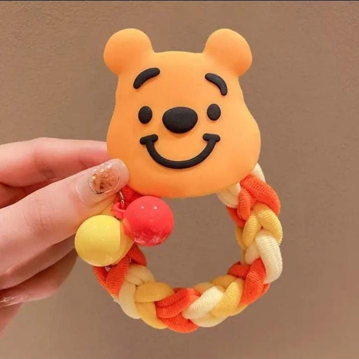 Korean Cartoon Kids Hair Rubber Band Combo (Pack of 12)