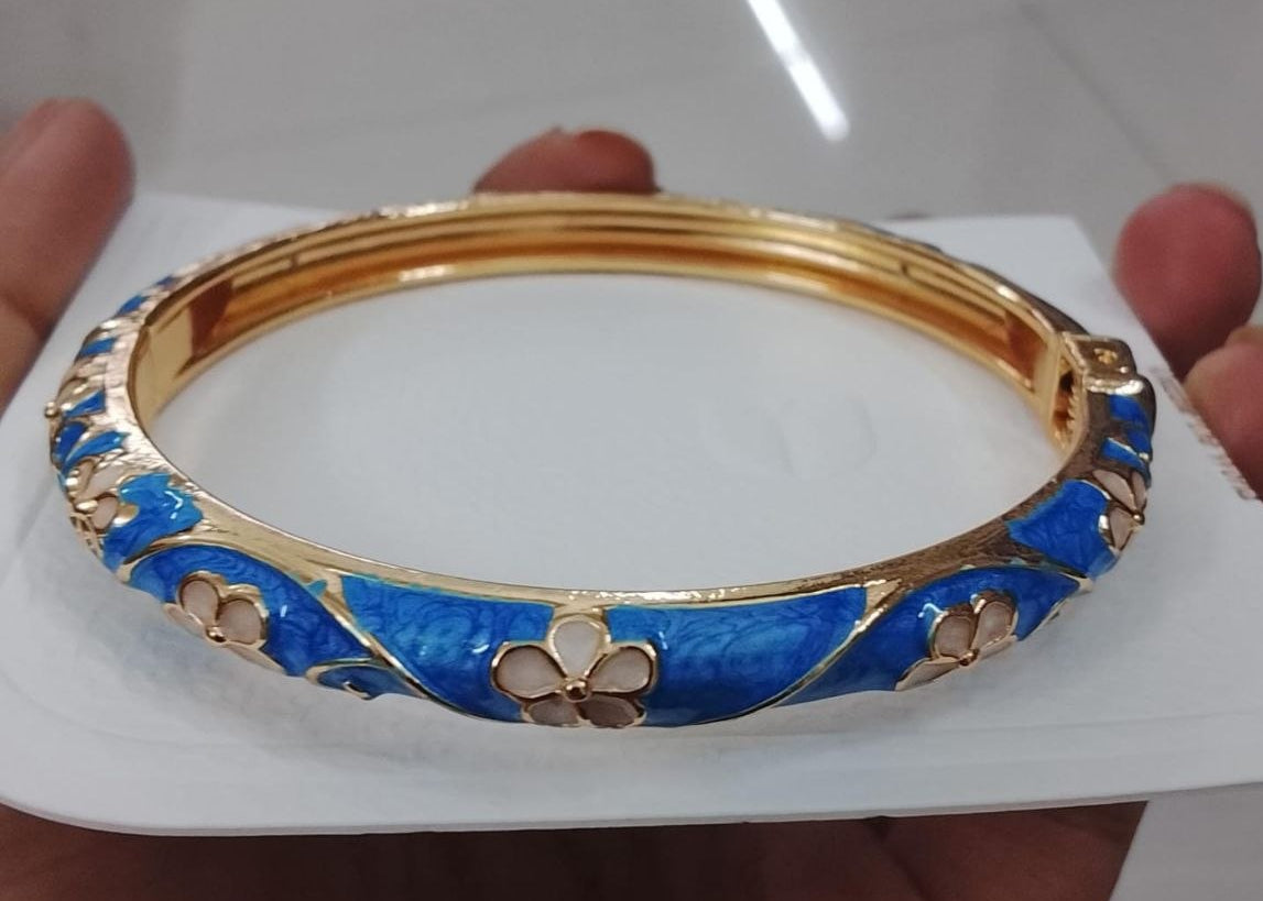 Premium Minakari Small Flower Kada