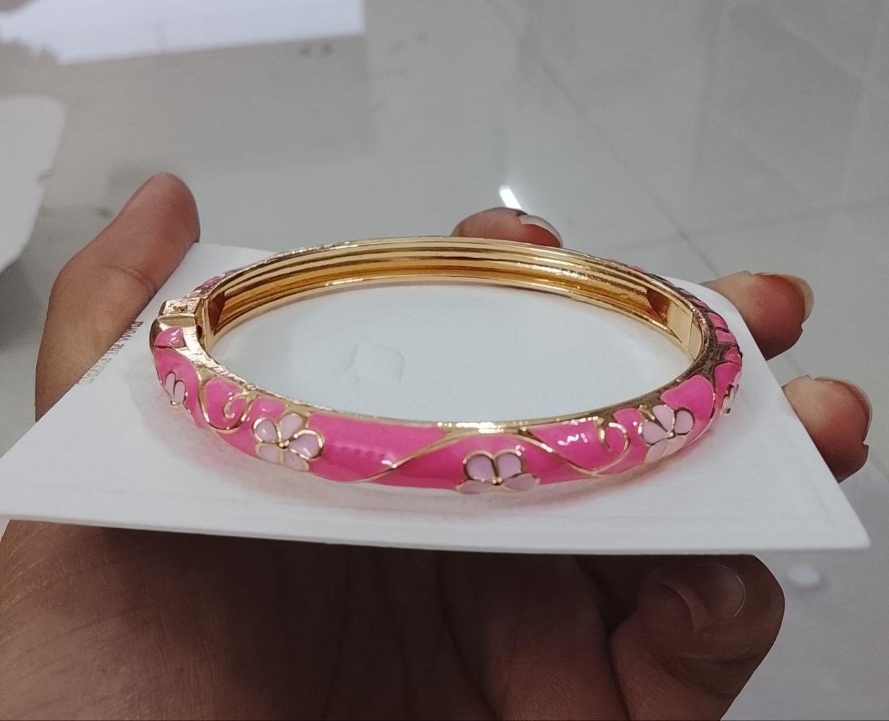 Premium Minakari Small Flower Kada