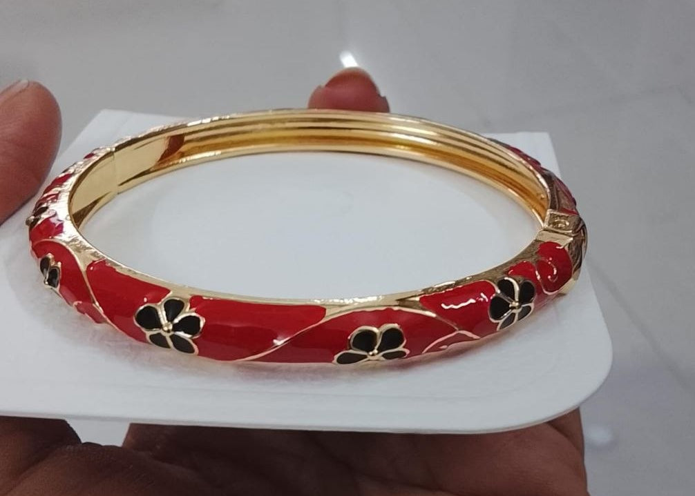 Premium Minakari Small Flower Kada