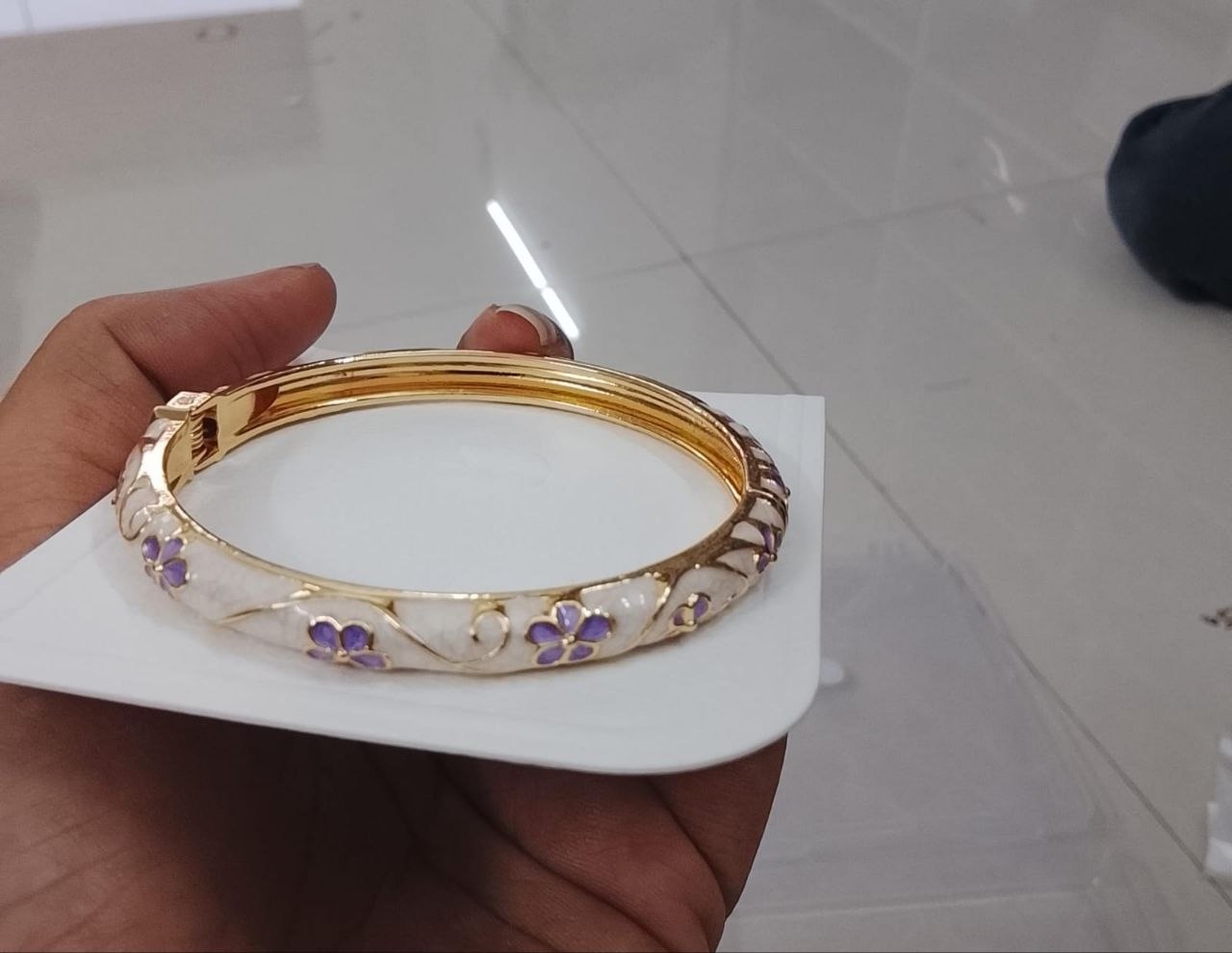 Premium Minakari Small Flower Kada