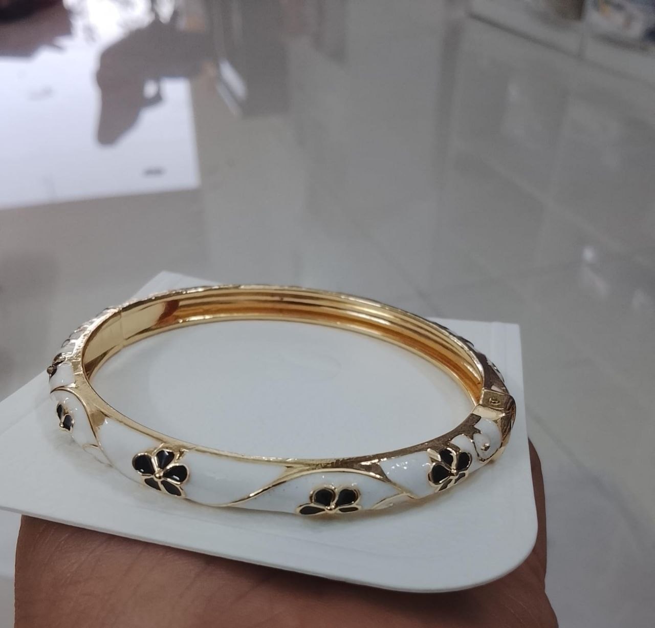 Premium Minakari Small Flower Kada
