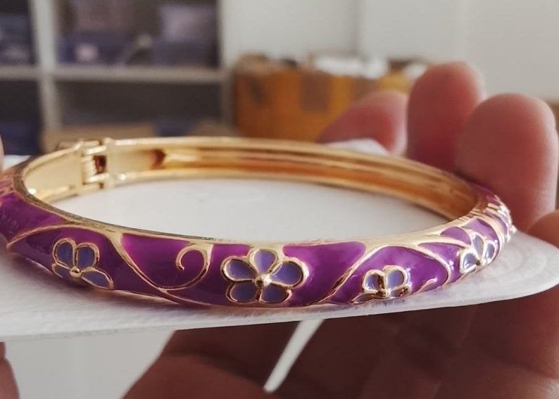 Premium Minakari Small Flower Kada