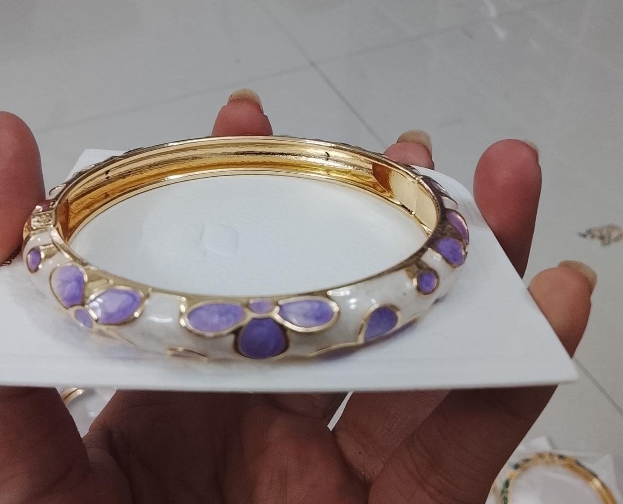 Elegant Minakari Big Flower Kada