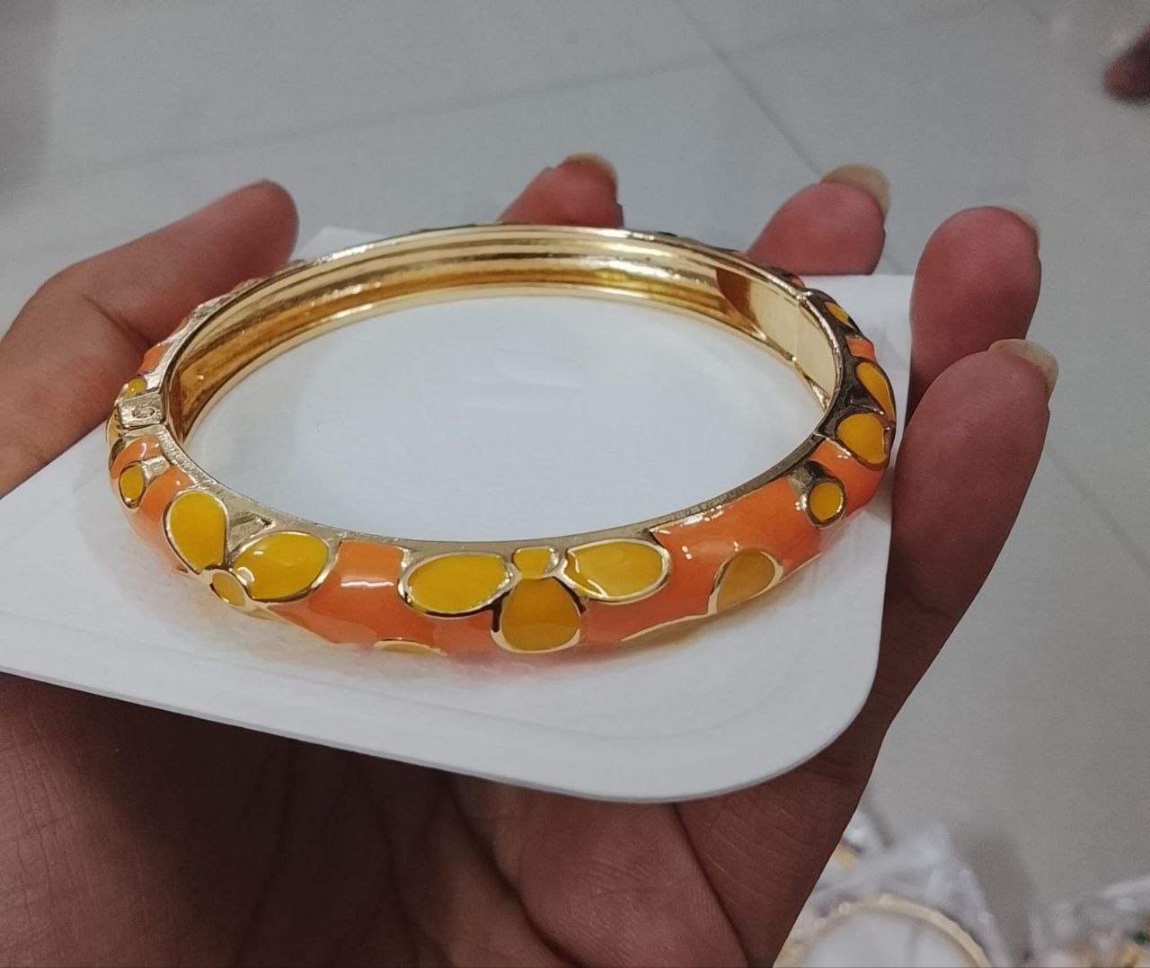 Elegant Minakari Big Flower Kada