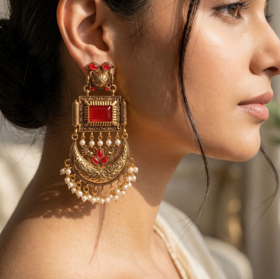 Traditional Long Jhumka Earrings