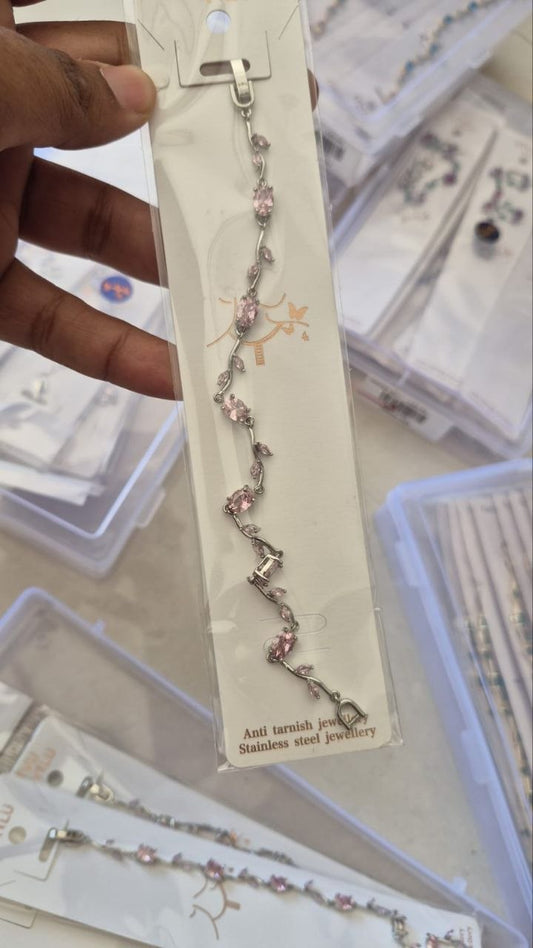 Anti-Tarnish Silver Tulip Bracelet for Women