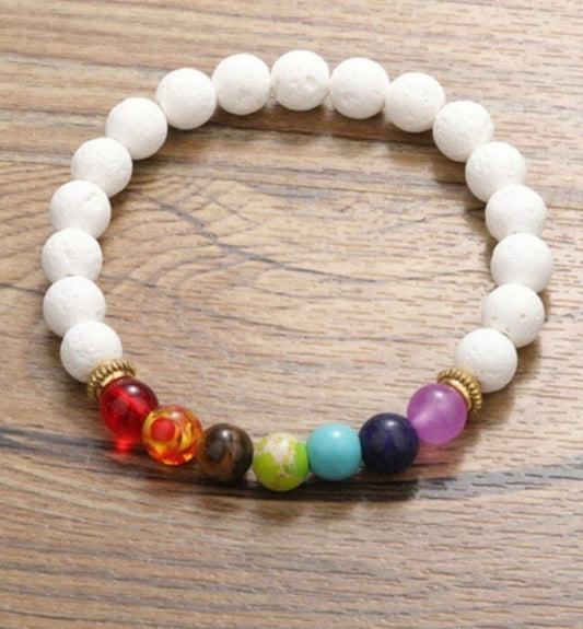 7 Chakra Natural Stone Beaded Bracelet