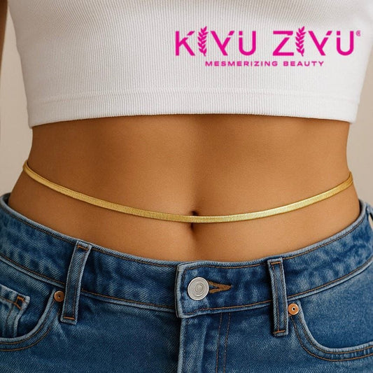 Kiyu Ziyu Anti Tarnish Golden Waist Chain for Women