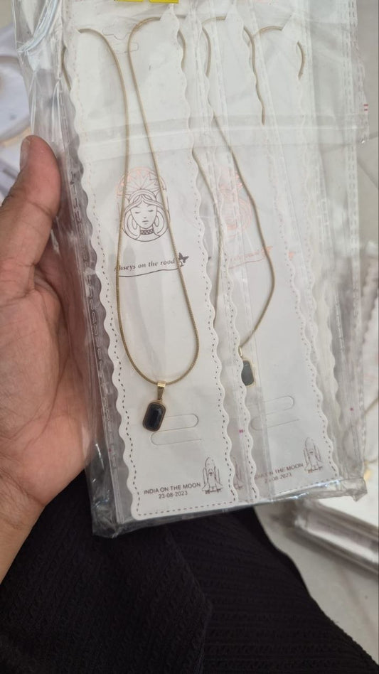 Anti Tarnish Premium Black Crystal Drop Necklace