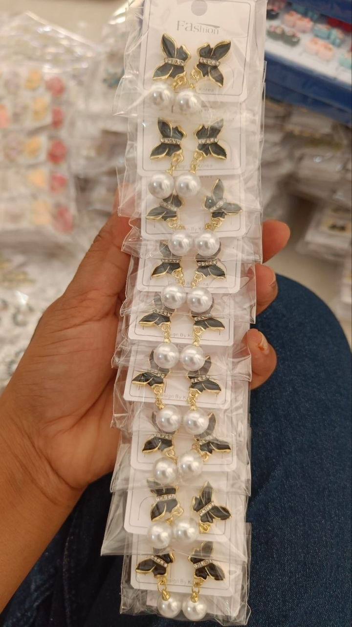 Korean Butterfly Pearl Fashion Earring