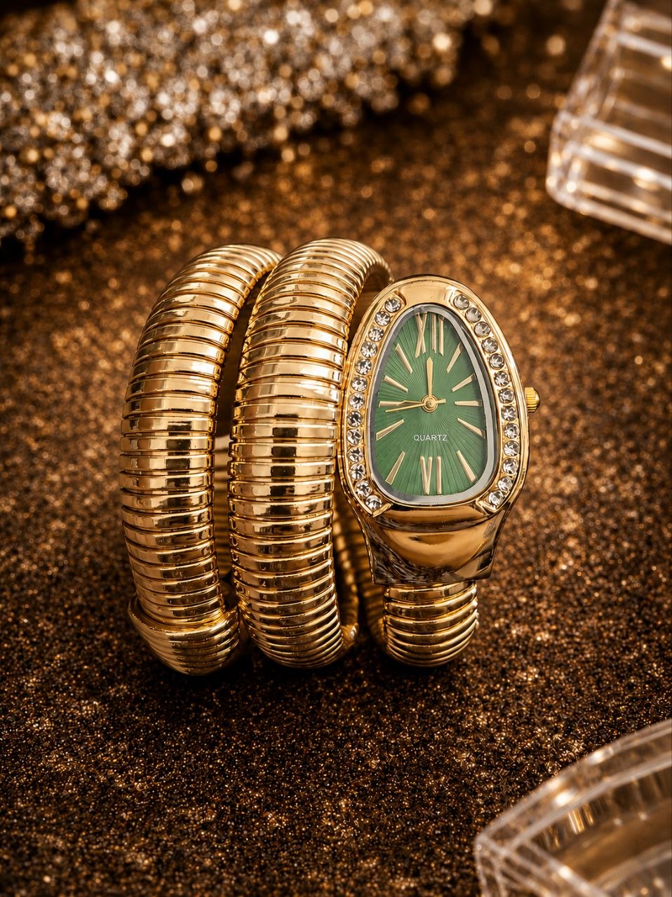 Premium Golden Snake Wrap Watch available
