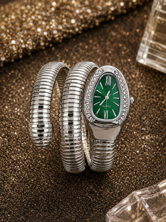 Premium Silver Snake Wrap Watch available