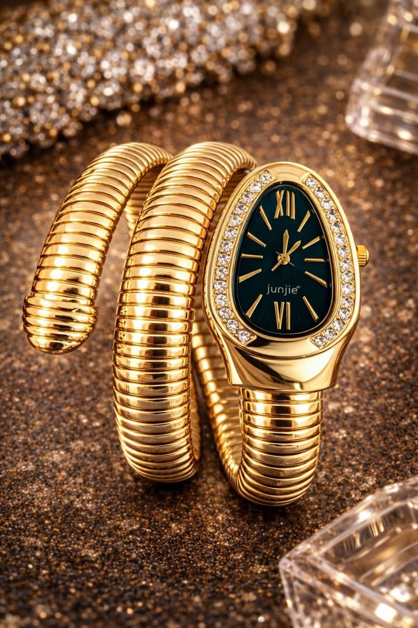 Premium Golden Snake Wrap Watch available
