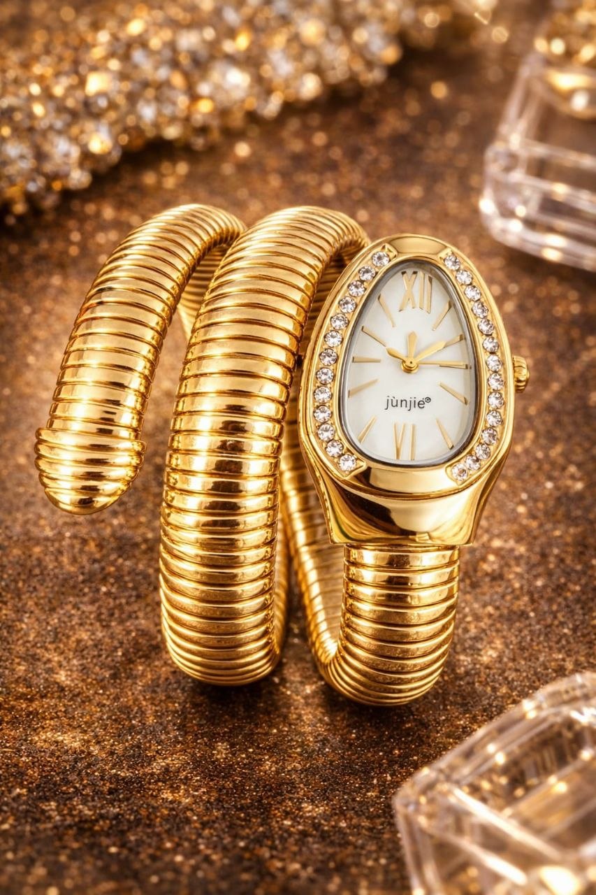 Premium Golden Snake Wrap Watch available